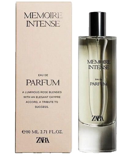 ZARA Memoire Intense 80ml Eau De Parfum Women EDP Spray Fragrance 2.71 Oz New