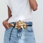 Zara New Woman Ss24 Flower Cord Belt One Size Golden Ref 4548/056