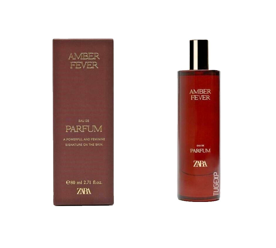 Zara Amber Fever 80ml 2.71 Oz Women Eau De Parfum Edp Brand New Sealed Box