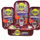 4 Cans Portuguese Sardines in Spicy Tomato Sauce Bom Petisco Portugal 4 x 120g 4 Cans Portuguese Sardines in Spicy Tomato Sauce Bom Petisco Portugal 4 x 120g