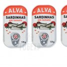 4 x Portuguese Cans Sardines in Tomato Sauce 120g (4.23 oz) Alva Portugal 4 x Portuguese Cans Sardines in Tomato Sauce 120g (4.23 oz) Alva Portugal