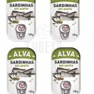 4 x Cans Sardines in Olive Oil 120g (4.23 oz) Portuguese Alva Portugal 4 x Cans Sardines in Olive Oil 120g (4.23 oz) Portuguese Alva Portugal