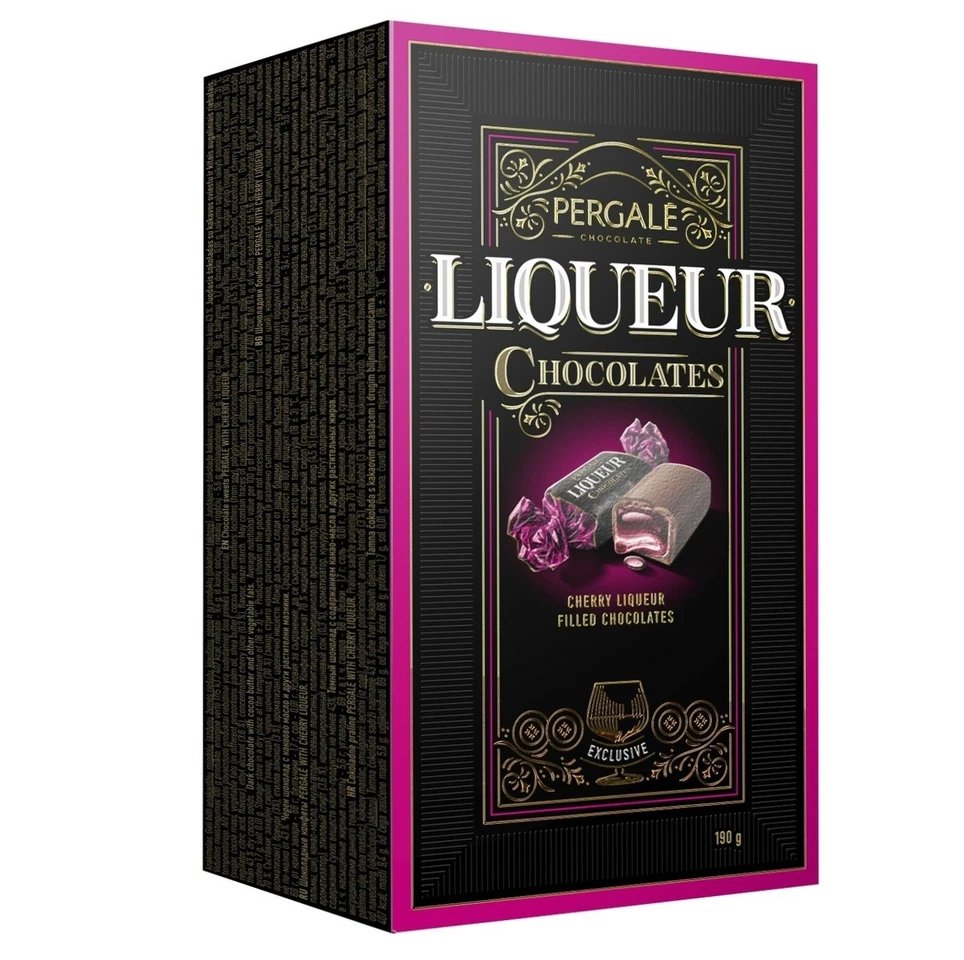 Pergale Cherry Liqueur Filled Chocolates 190g Christmas Assortment Gift