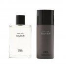 Zara Man Silver 90ml + Deodorant Spray 150ml Perfume Eau de Toilette Men New