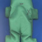 Green, money/luck drawing Voodoo doll