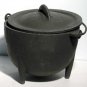 Cast Iron Cauldron Large Bowl with Cover
