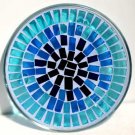 Candle Holder: Blue Mosaic Plate