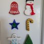 Handmade, Custom, Made to Order, Clay, Christmas Magnets