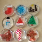 Handmade and Made to Order Glass Gem Christmas Magnets