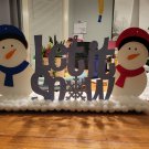 Handmade and Made to Order Wooden "Let It Snow" Snowmen Pallet Decoration