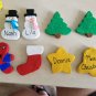 Handmade, Custom, Made to Order, Clay, Christmas Magnets