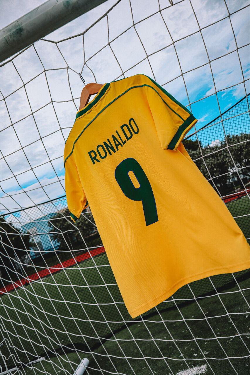 Ronaldo Brazil 1998 Retro Jersey Home Soccer Retro Jersey Basil
