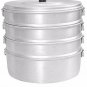 Aluminum Momo Steamer Pot, 4 Tier Dumpling Maker, Vegetable Steamer - 8 Inch