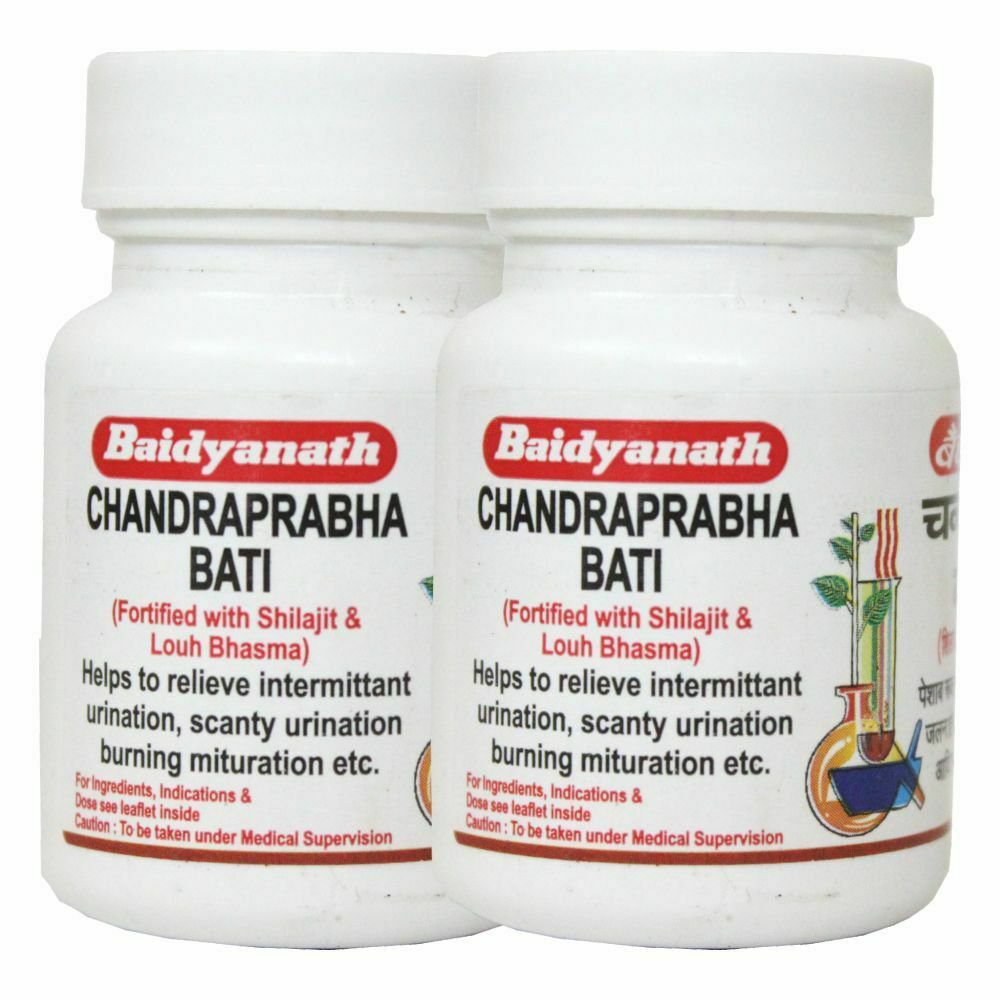 2 X Baidyanath Chandraprabha Bati Vati 80 Tablets