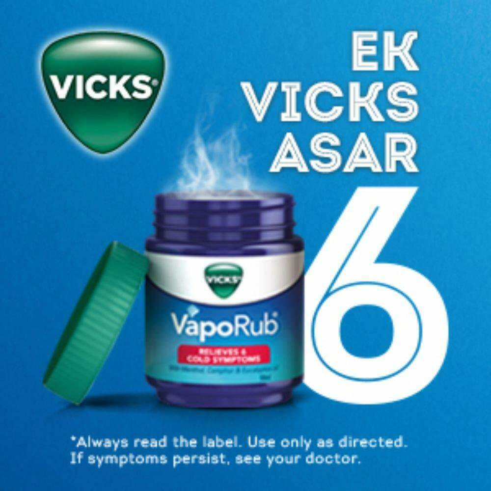 50ml (1.7oz) Vicks Vaporub Ointment Relieves Nasal Congestion 6 Cold Symptoms