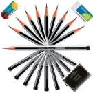 50 x Apsara Platinum Extra Dark Pencils For Smooth Writing School Office Home