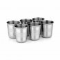 6 PCs Stainless Steel Tumbler Set, Water Drinking Glasses for Home & Office