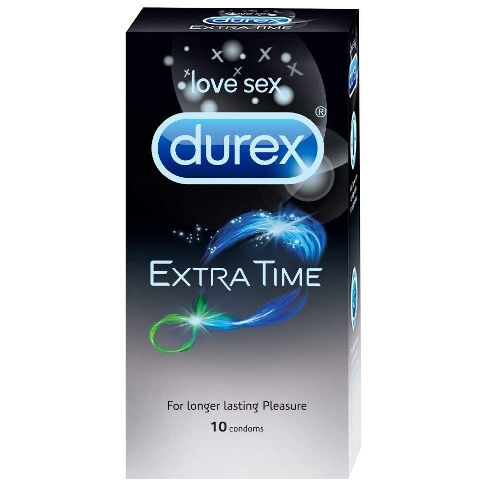 Durex Extra Time Condom For Long Lasting Pleasure Prolong the Passion Pack of 10