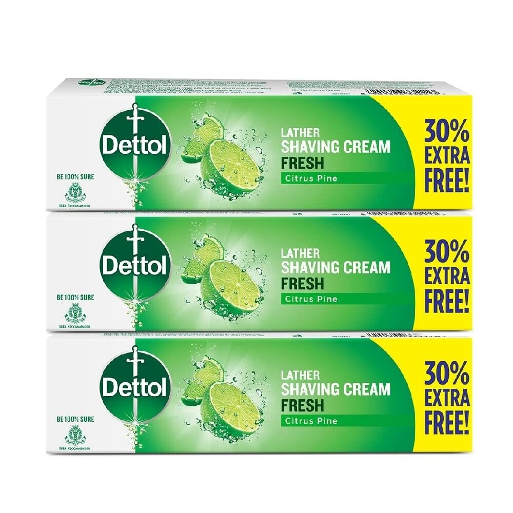 Dettol Fresh Shaving Cream - 78g (Pack of 3)