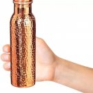100% Pure Copper Water Bottle Hammered Handmade For Health Benefits