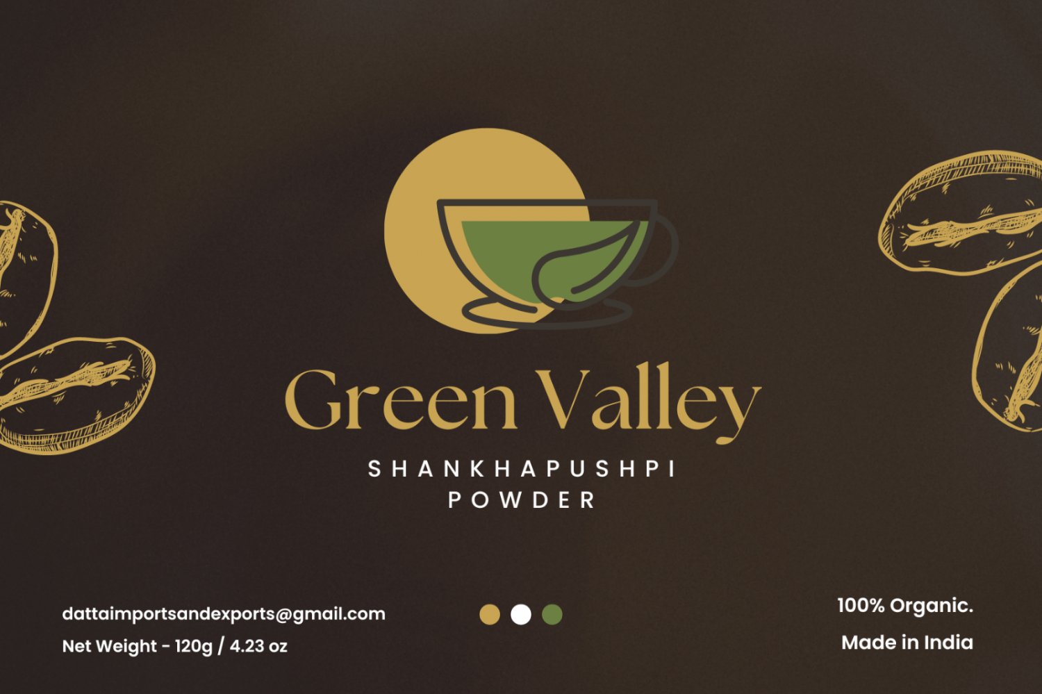 Green Valley Organic Shankhapushpi Powder Churna. Free Shipping