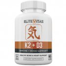 Vitamin K2 and D3 Supplement - 60 Capsules - for Immune and Mood Support, and He