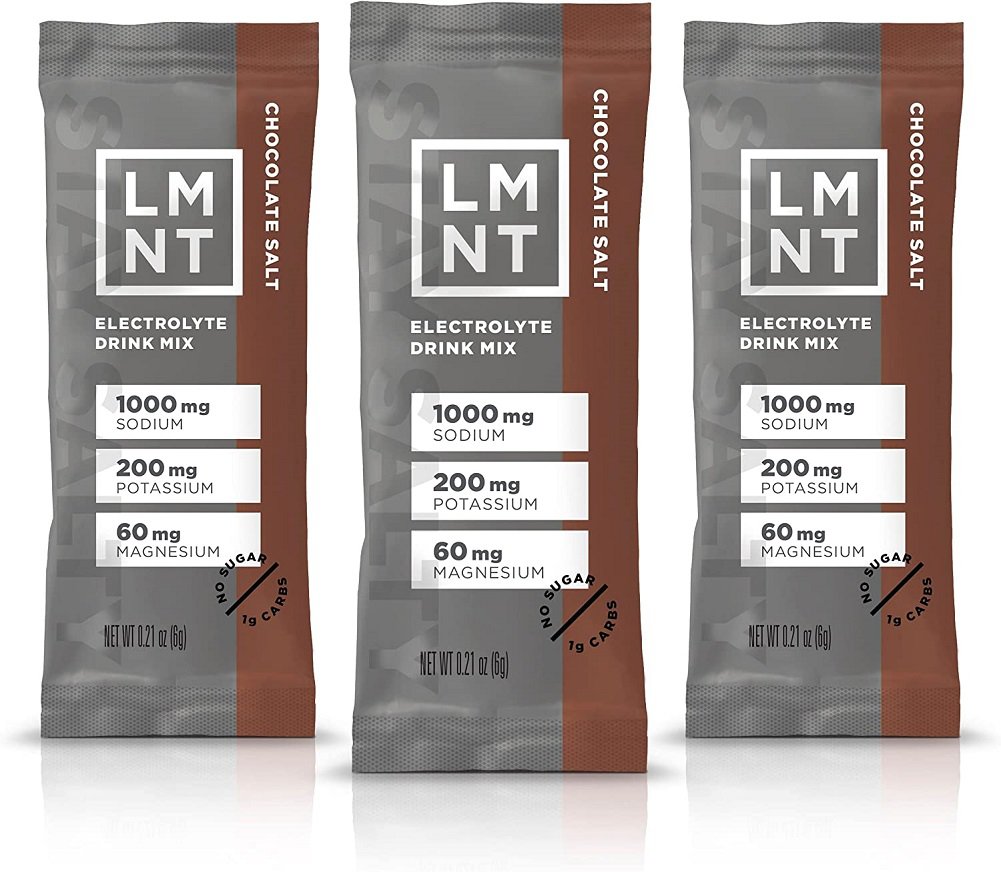 LMNT Keto Electrolyte Powder Packets, Chocolate Salt, 0.21 Ounce (Pack of 30)
