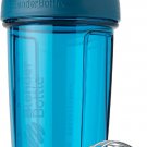 The BlenderBottle Shaker Bottle Pro Series, Cerulean Blue, Shaker Bottle + Shaker Bottle, 24-Ounce