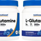 Nutricost L-Glutamine Powder 500 Grams (Blue Raspberry) (2 Bottles)