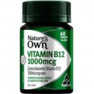 Nature's Own Vitamin B12 1000mcg with Vitamin B for Energy - 60 Tablets