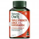Nature's Own Garlic, Vitamin C + Horseradish Triple Strength for Immunity - 100 Tablets