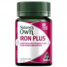 Boost Women's Health and Energy with Nature's Own Iron Plus - 50 Capsules
