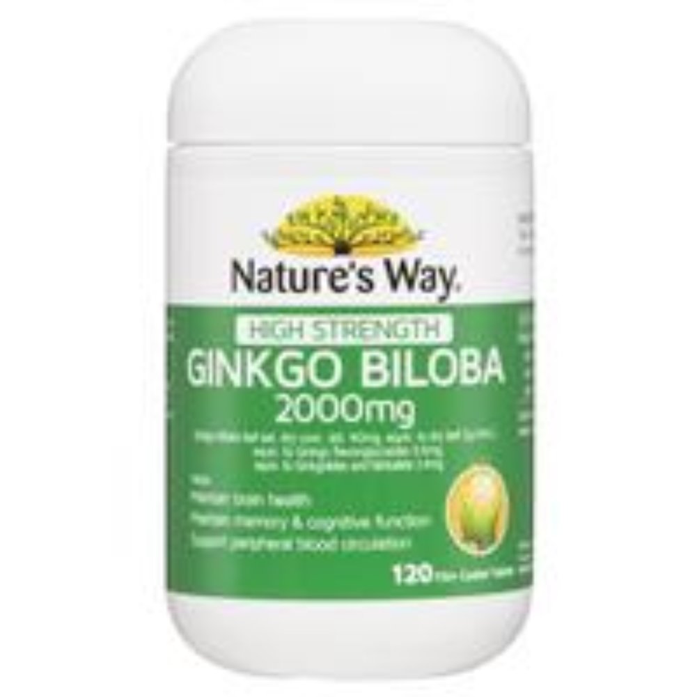 Enhance Cognitive Function with Nature's Way Ginkgo Biloba - 2000mg 120 Tablets