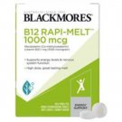 Blackmores B12 Rapi-Melt 1000mcg Energy Support Vitamin B - 60 Tablets, Quick Dissolve for Vitality