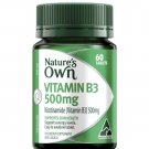 Nature's Own Vitamin B3 500mg Tablets - Energy and Skin Health Support (60 Tablets)