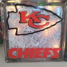 Kansas City Chiefs Glass Block Light