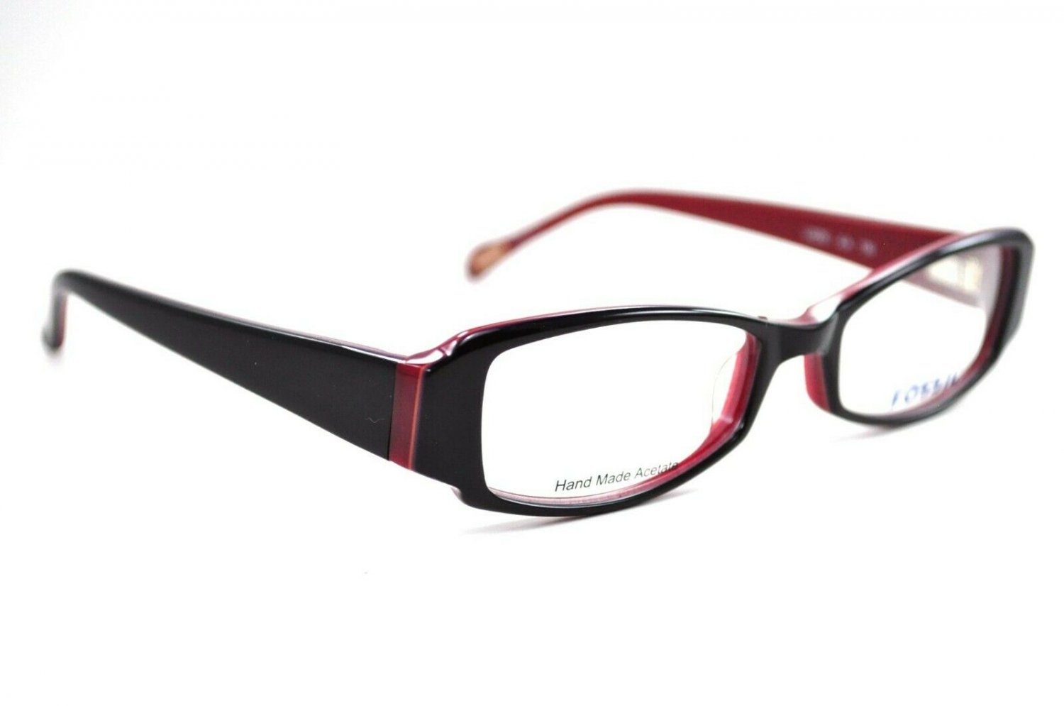 FOSSIL LIZZIE JLA Shiny Black Plastic Optical Eyeglasses Frame 49-17 ...