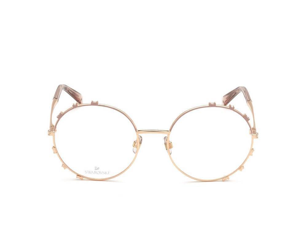 Swarovski SK 5380 033 Rose Gold Round Metal Optical Eyeglasses Frame 57 ...