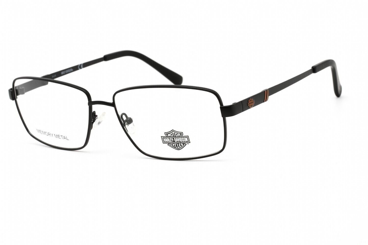 Harley Davidson HD0855 002 Matte Black Metal Optical Eyeglasses Frame ...