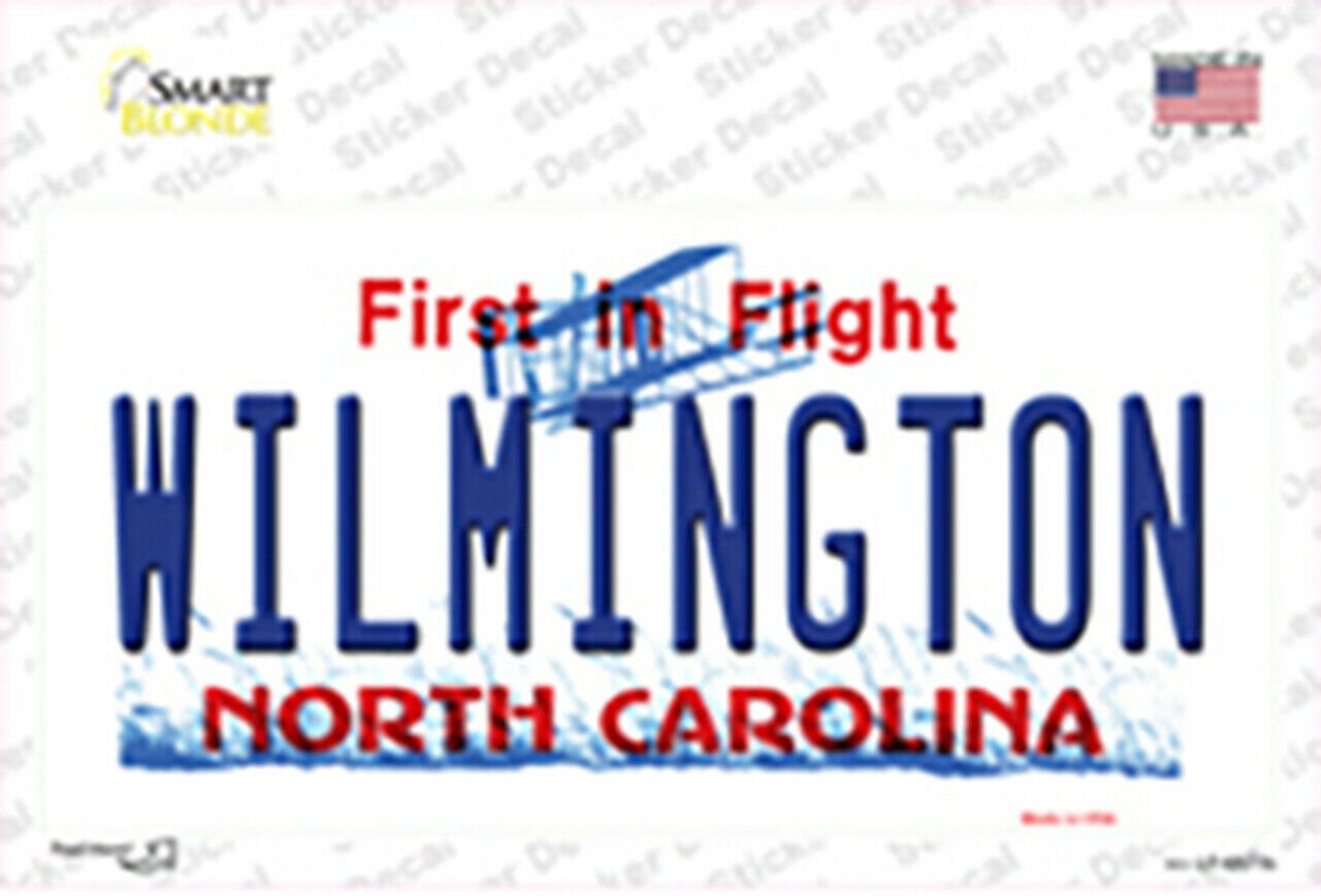 Wilmington North Carolina State Background Sticker Decal