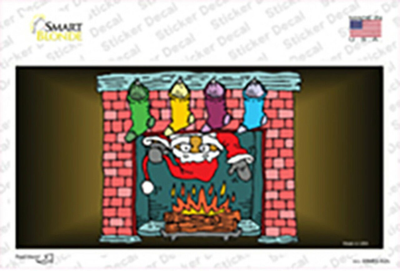 Santa Chimney Sticker Decal