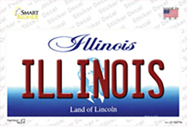 Illinois Illinois State Background Sticker Decal