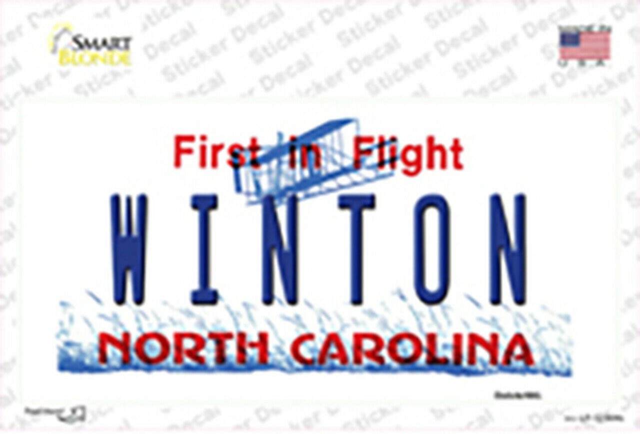 Winton North Carolina State Background Sticker Decal
