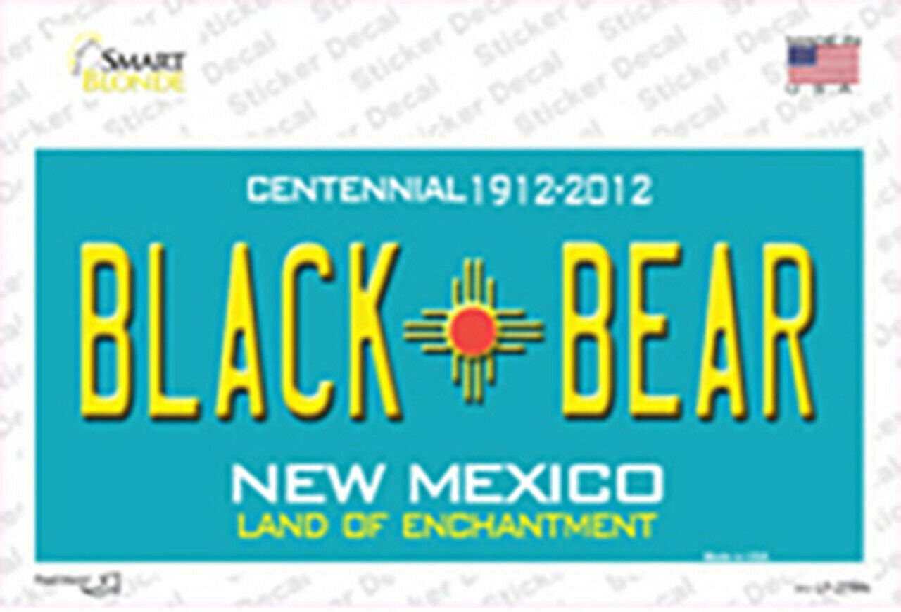 Black Bear New Mexico State Background Sticker Decal