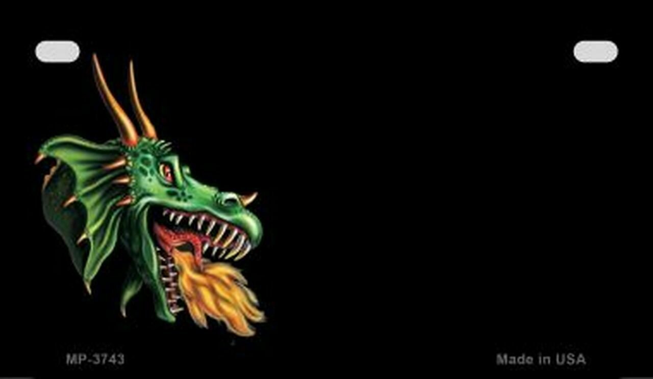 Dragon Offset Novelty Motorcycle Plate