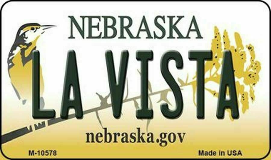La Vista Nebraska State Background Metal