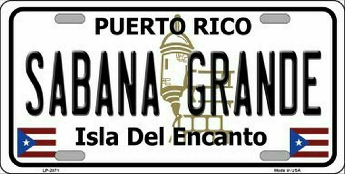 Sabana Grande Puerto Rico Background Metal Magnet