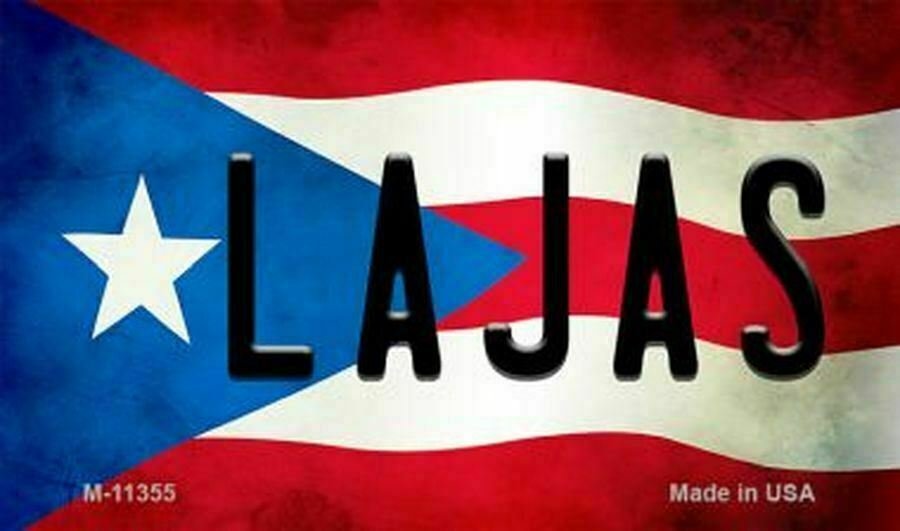 Lajas Puerto Rico Flag Background Metal Magnet