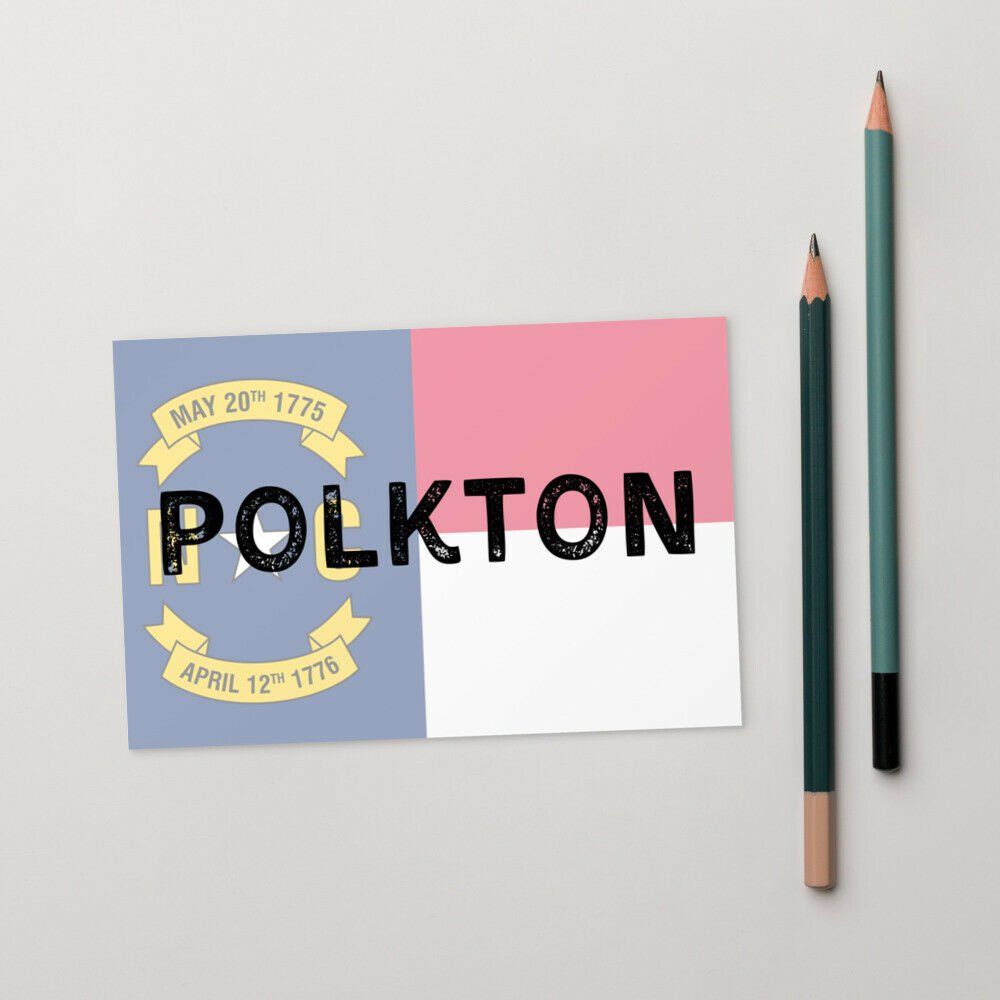 Polkton North Carolina State Flag Background Standard Postcard