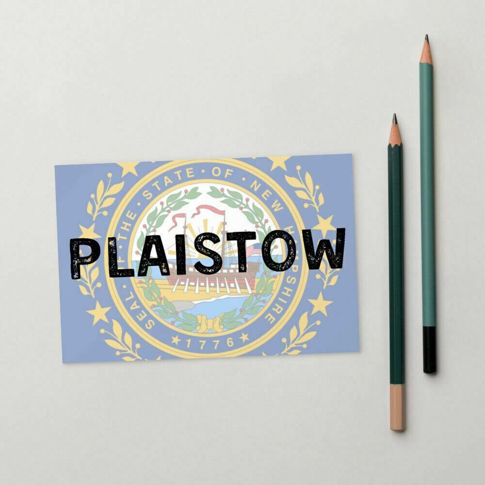 Plaistow New Hampshire State Flag Background Standard Postcard